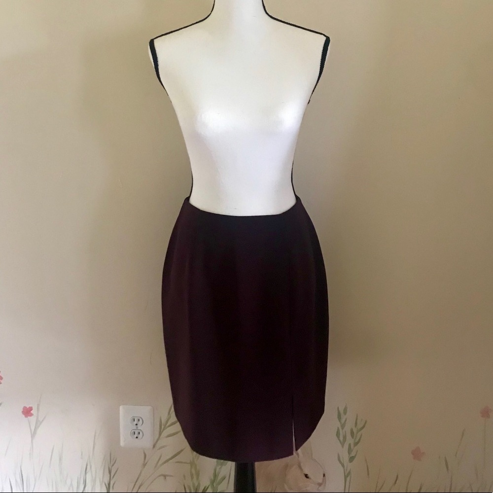 NEW Signature Studio Plum Midi Skirt w Slit